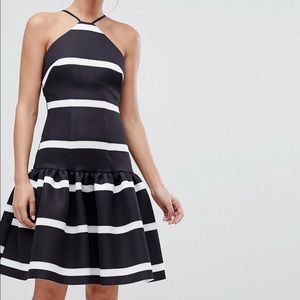 ASOS scuba drop waist midi dress